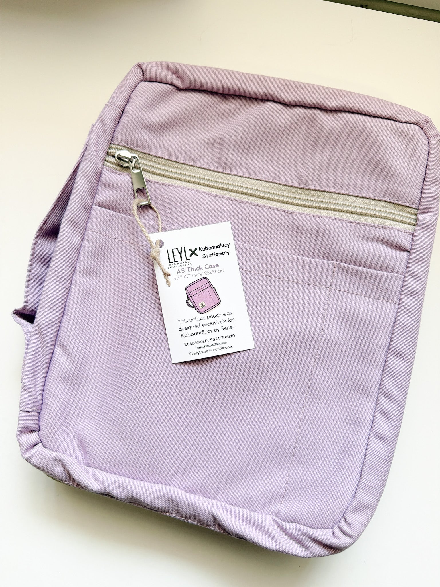 Leyl Handmade | Large A5 Thick Journaling Case | Lavender