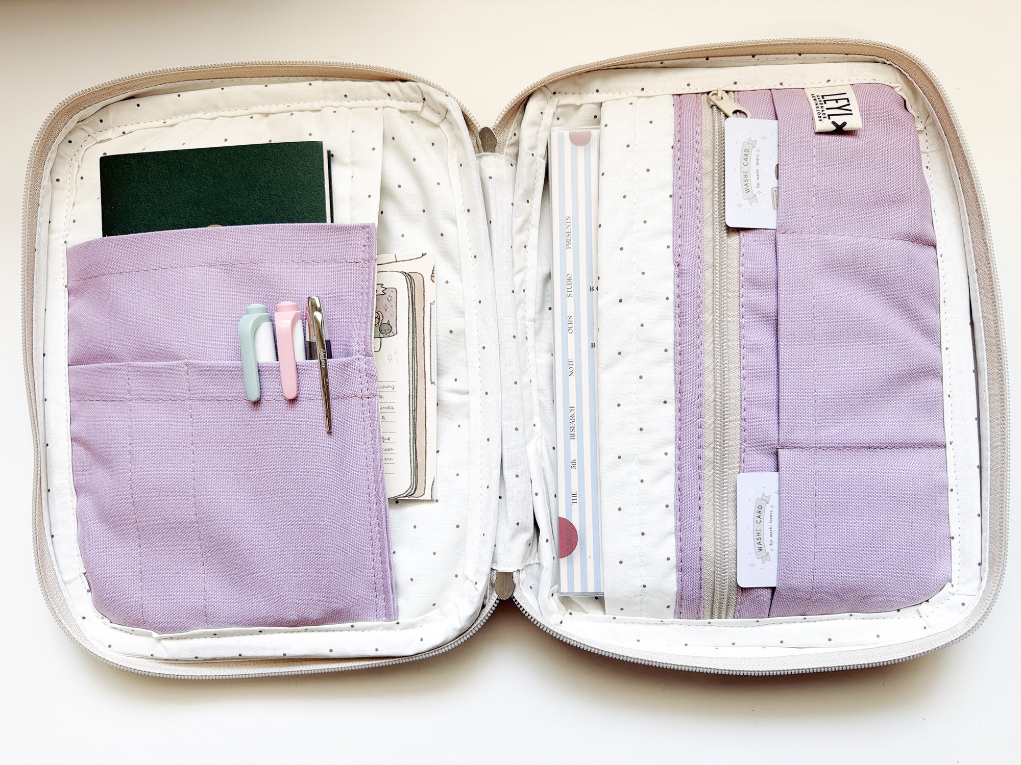 Leyl Handmade | Large A5 Thick Journaling Case | Lavender