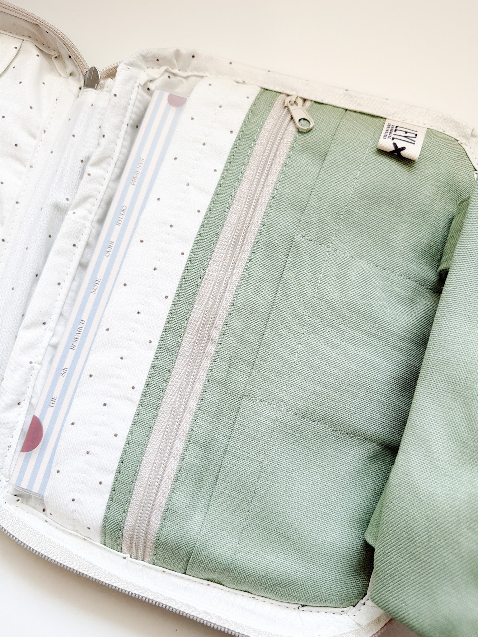 Leyl Handmade | Large A5 Thick Journaling Case | Boho Green