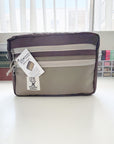 Leyl Handmade | Medium Horizontal Journaling Pouch | Bi Color | Walnut Green and Brown