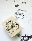 Catdoo Designs | Raccoon & Pen Rubber Stamp