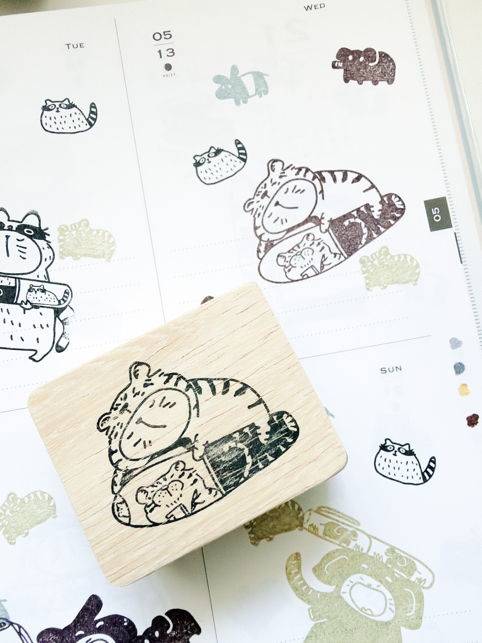 Catdoo Designs | Tiger &amp; Pen Rubber Stamp