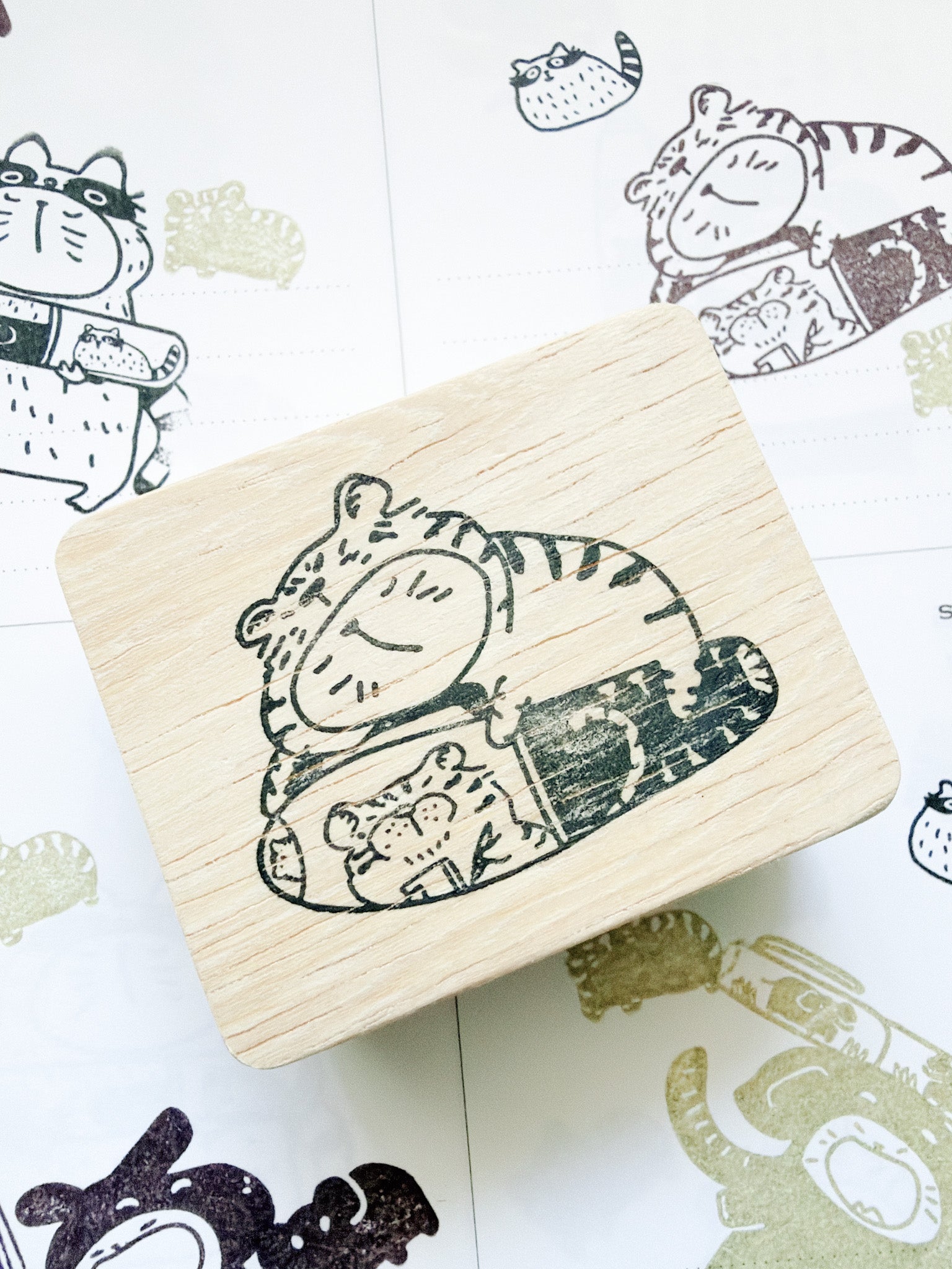 Catdoo Designs | Tiger &amp; Pen Rubber Stamp