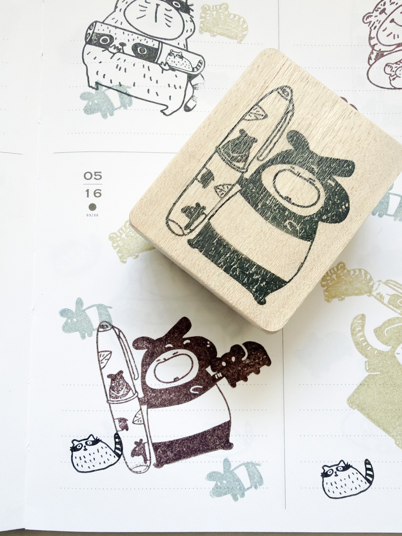Catdoo Designs | Tapir &amp; Pen Rubber Stamp