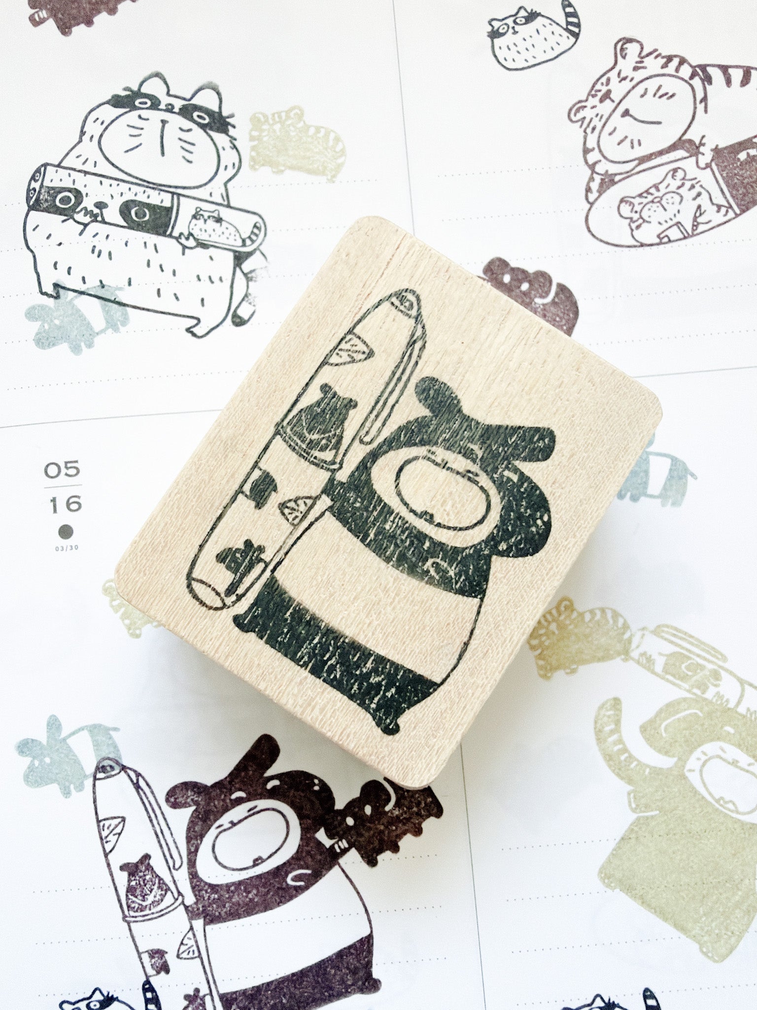 Catdoo Designs | Tapir &amp; Pen Rubber Stamp