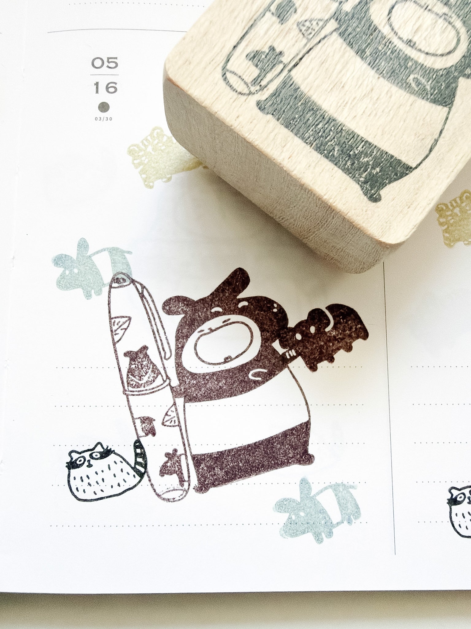 Catdoo Designs | Tapir &amp; Pen Rubber Stamp