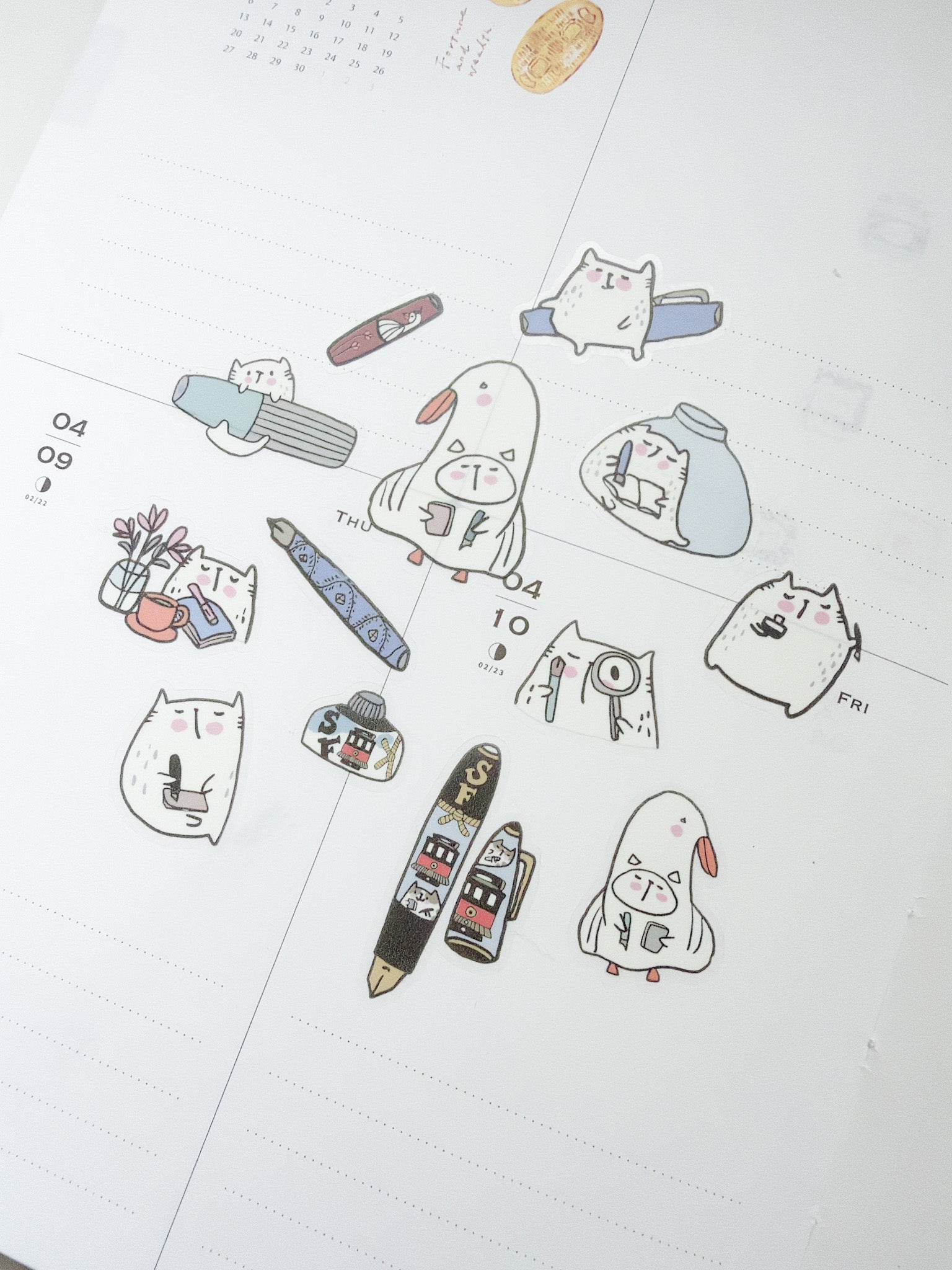 Catdoo | I Heart Fountain Pen Kiss Cut P.E.T Tape