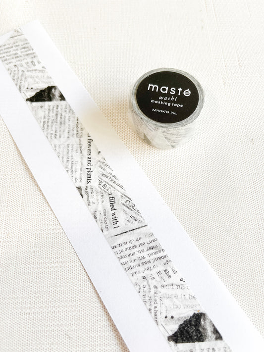 MASTE | Newsprint Washi Tape | MST-MKT34A