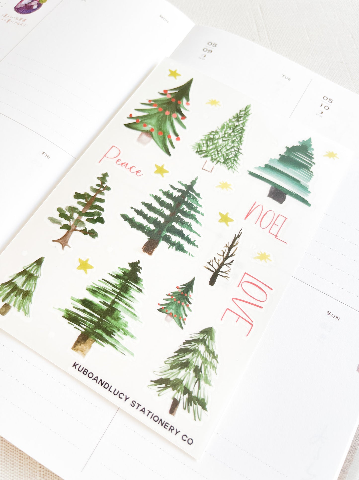 Holiday Trees Washi Sticker Sheet