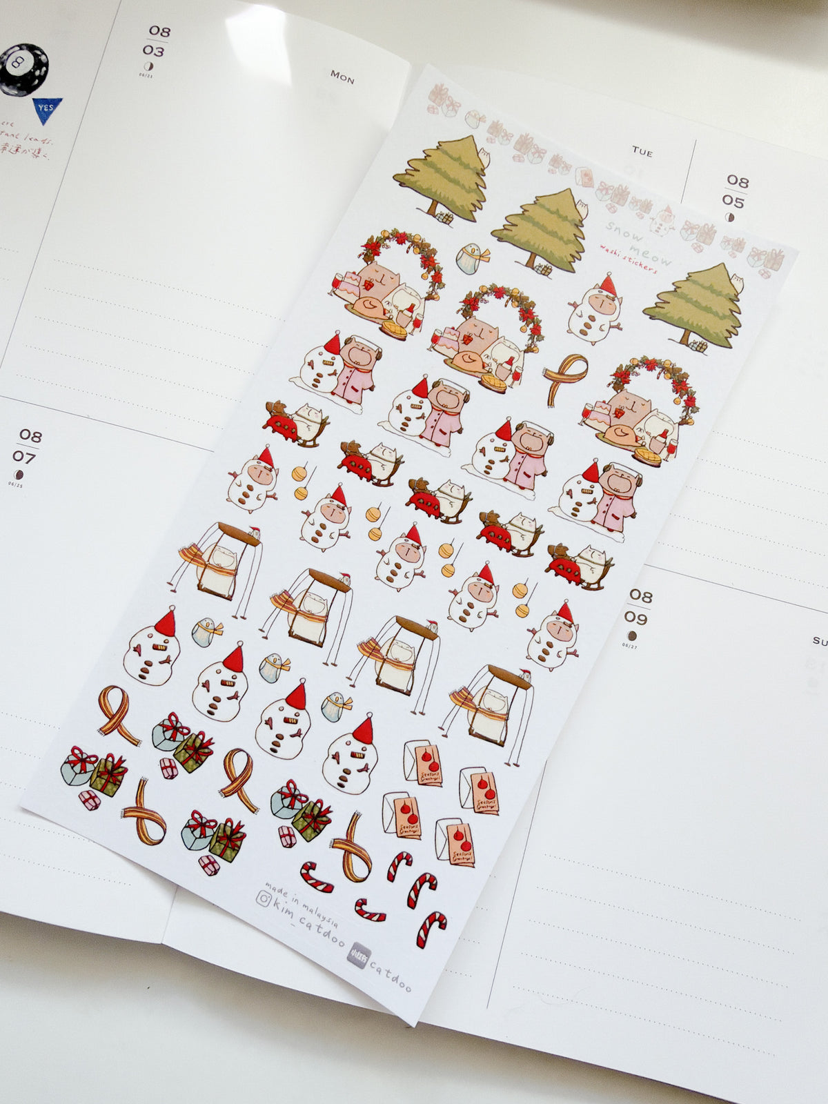 Catdoo | Snow Meow Washi Sticker Sheet
