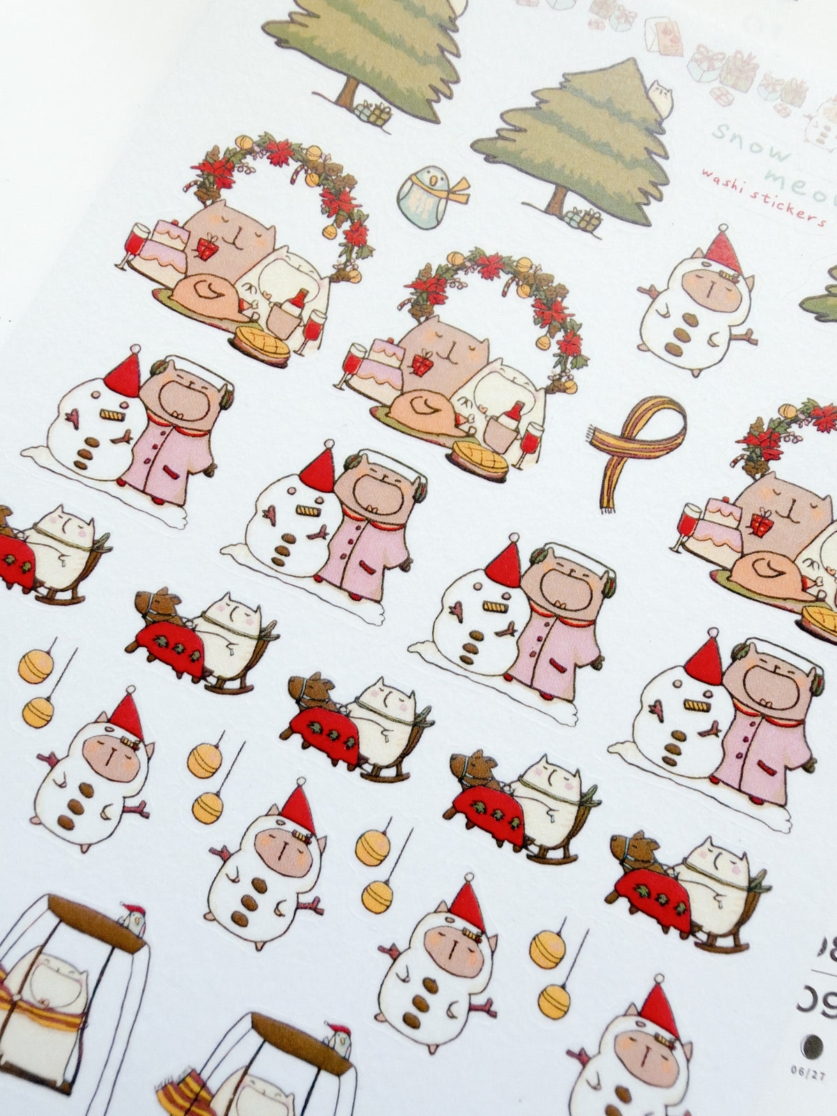 Catdoo | Snow Meow Washi Sticker Sheet