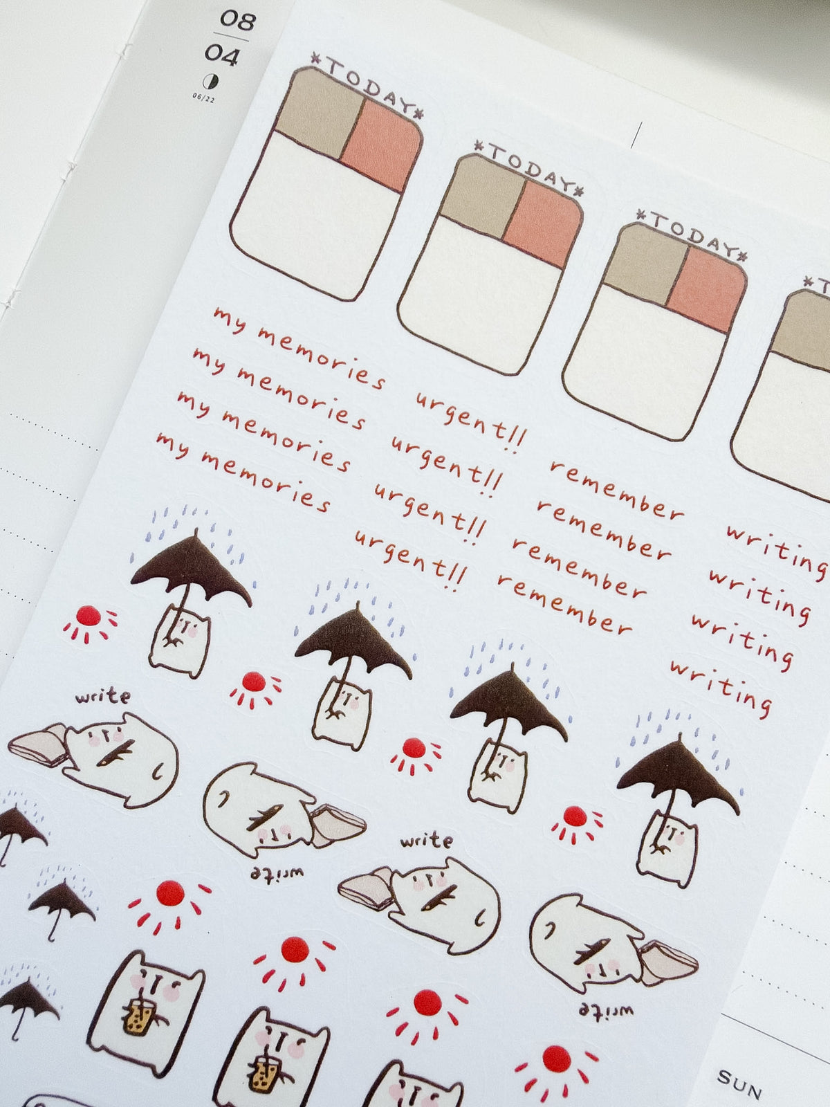 Catdoo | Mini Habit Tracker Washi Sticker Sheet