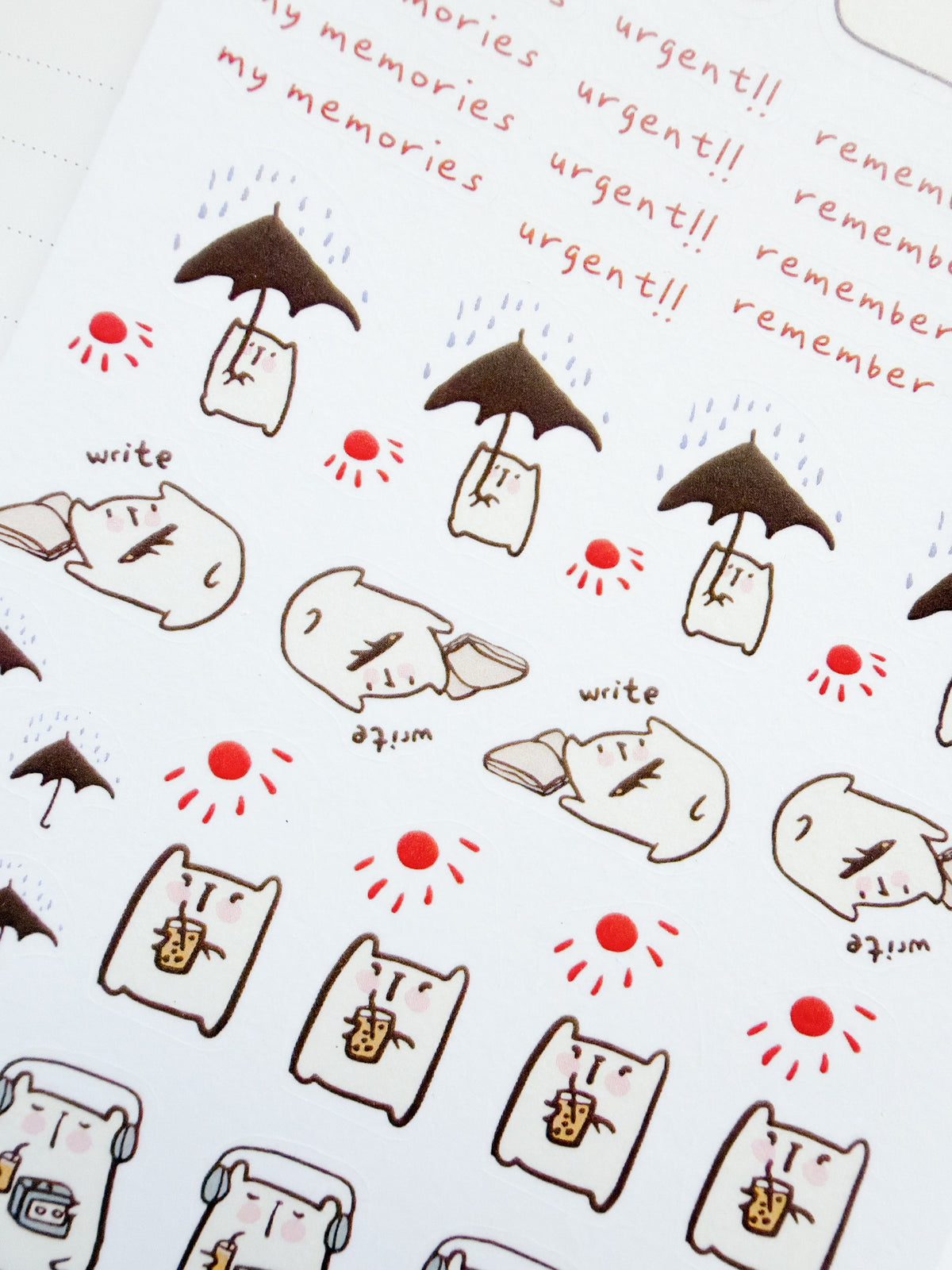 Catdoo | Mini Habit Tracker Washi Sticker Sheet