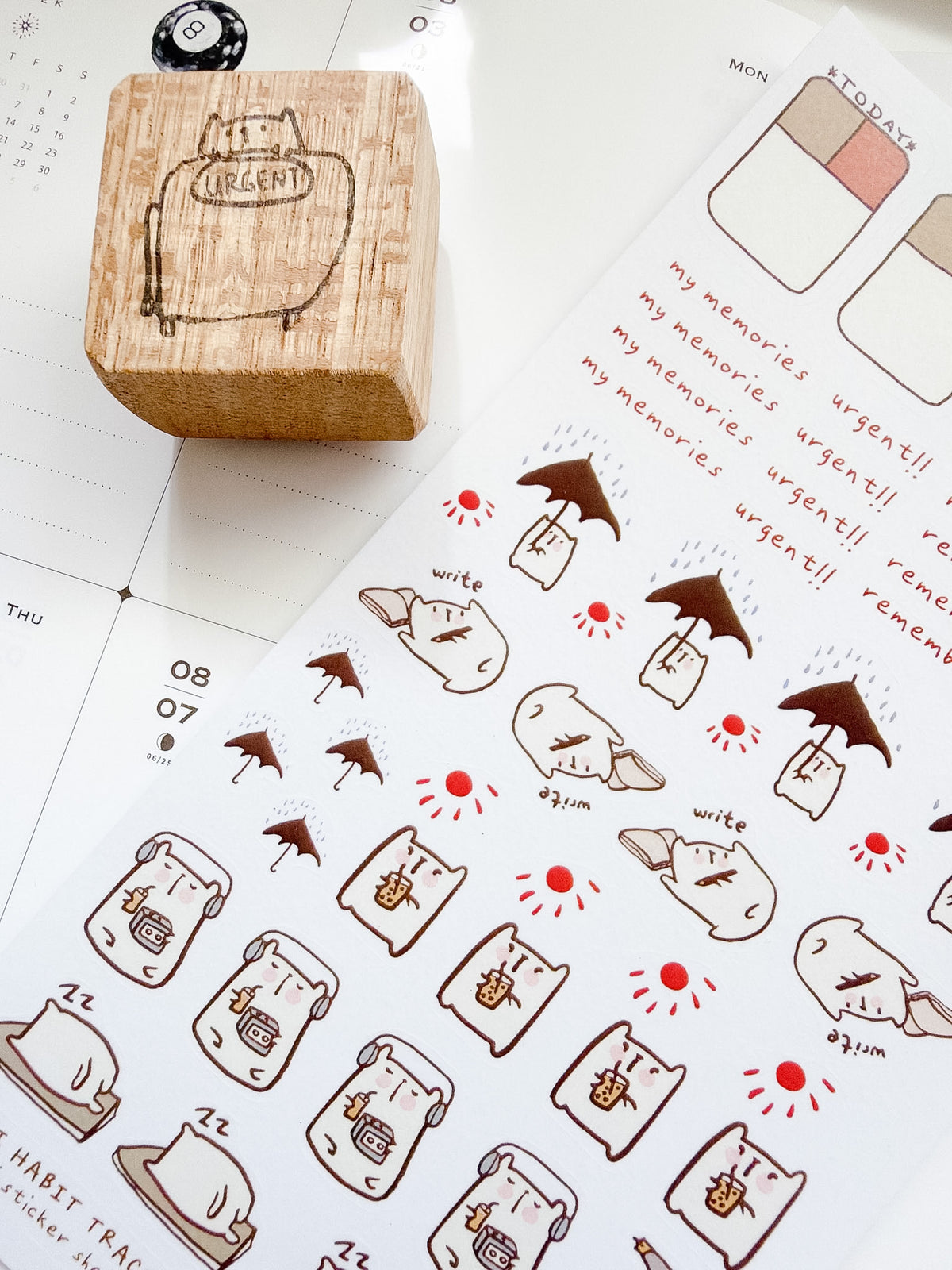 Catdoo | Mini Habit Tracker Washi Sticker Sheet