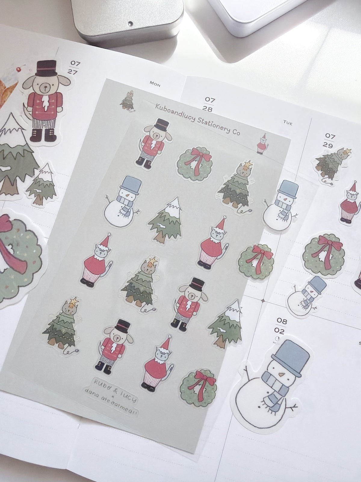 Kuboandlucy x Dana Ate Oatmeal | Christmas Morning P.E.T Sticker Sheet