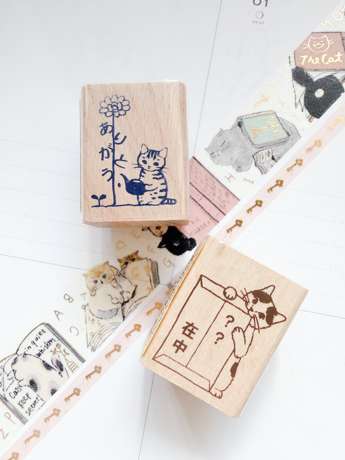 Pottering Cat | What's Inside Envelope Stamp | SH-15