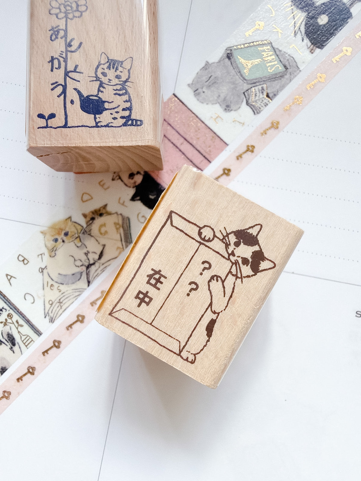 Pottering Cat | What's Inside Envelope Stamp | SH-15