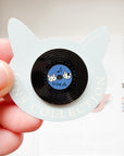 Pottering Cat | Vinyl Side A & B Enamel Pin