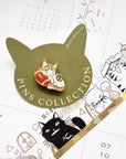 Pottering Cat | Rugby Pillow  Enamel Pin | PZ-068