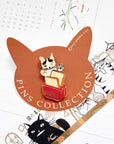 Pottering Cat | Toaster Enamel Pin | PZ-016