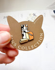 Pottering Cat | Bread Enamel Pin | PZ-015
