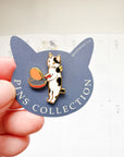 Pottering Cat | Pancake Enamel Pin | PZ-008