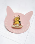 Pottering Cat | Tea Cup Enamel Pin | PZ-012