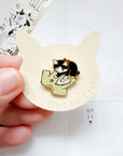 Pottering Cat | Iron Clothes Enamel Pin | PZ-043