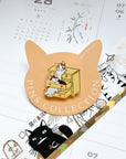 Pottering Cat | Drawer Enamel Pin | PZ-021