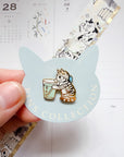 Pottering Cat | Glass Enamel Pin | PZ-017