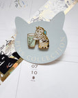Pottering Cat | Glass Enamel Pin | PZ-017
