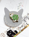 Pottering Cat | Thief Cat Enamel Pin | PZ-052