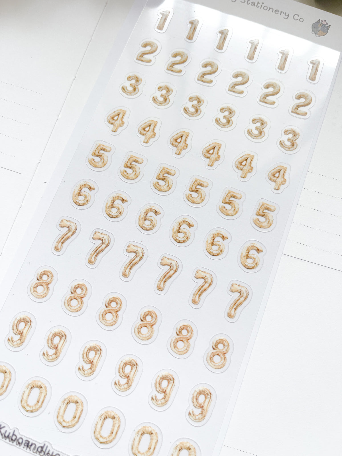 Gold Sticker Numbers Kuboandlucy Stationery Co | Gold Balloon Numbers Sticker Sheet