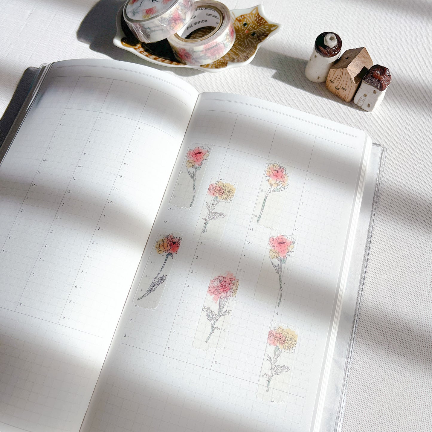 Space Craft | Watercolor Cut Flowers Japanese Masking Tape | MI-MK-025