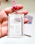 Kuboandlucy x Dana Ate Oatmeal | Let's Journal Acrylic Keychain