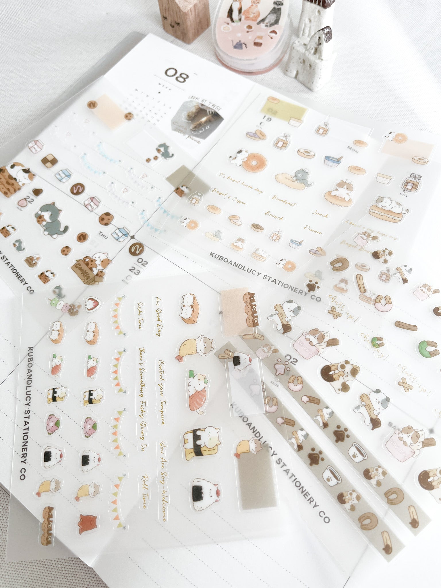 Cute Cats &amp; Dog PET Sticker Sheet | 4 designs