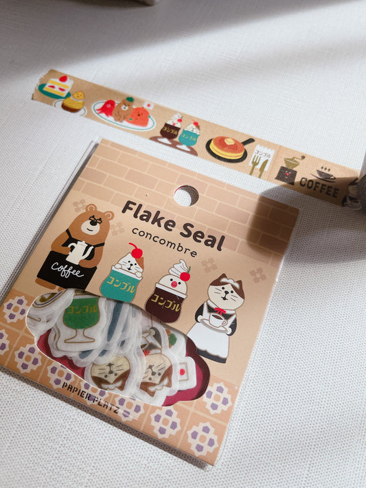 Papier Platz | Traditional Japanese Cafe Sticker Flakes | 51-641