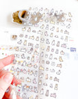 MIND WAVE | Tiny Tiny Clear Stickers | 6 various designs