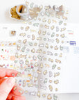 MIND WAVE | Tiny Tiny Clear Stickers | 6 various designs