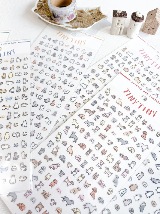 MIND WAVE | Tiny Tiny Clear Stickers | 6 various designs