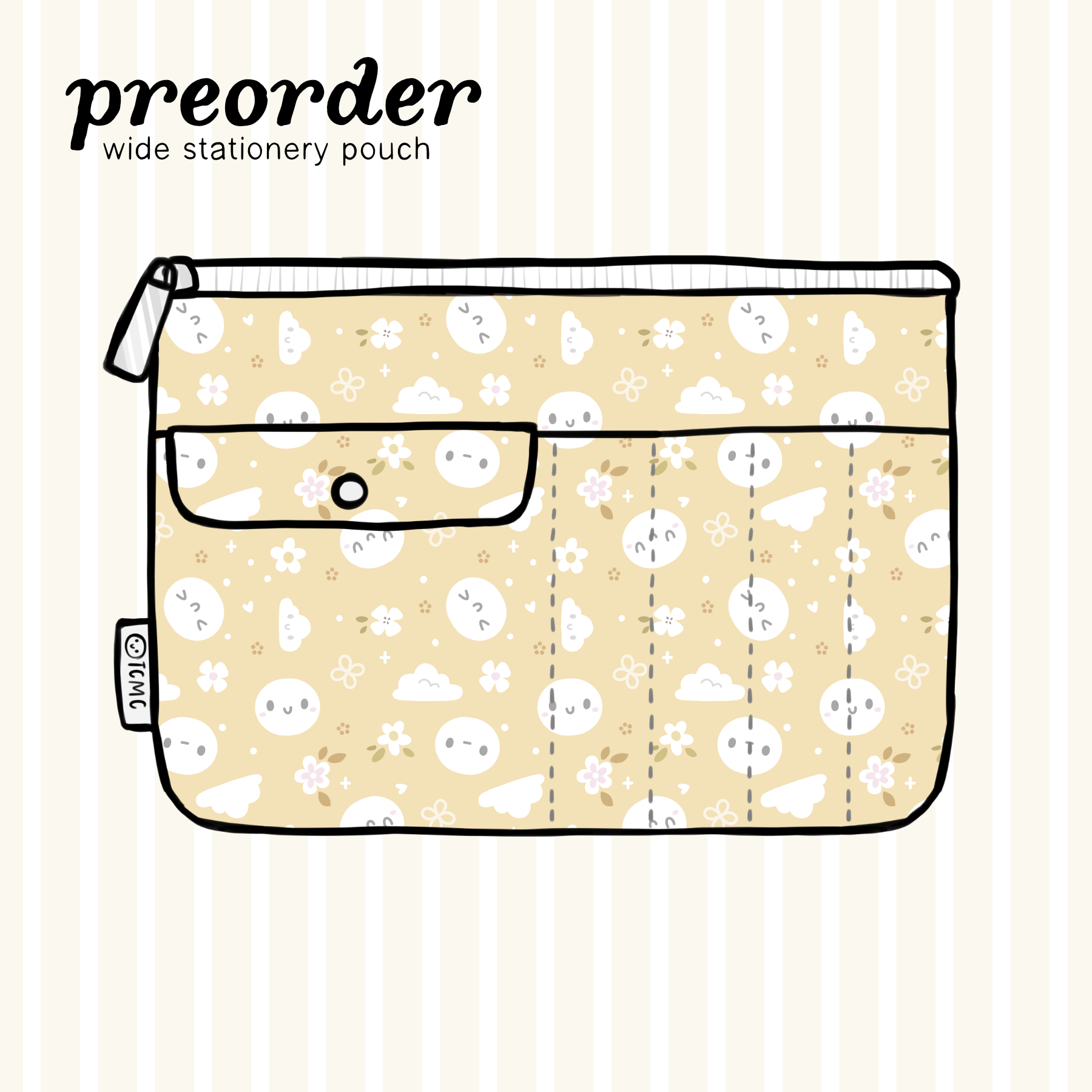 The Coffee Monsterz Co | Honey Wide Stationery Pouch | JUNE PRE ORDER