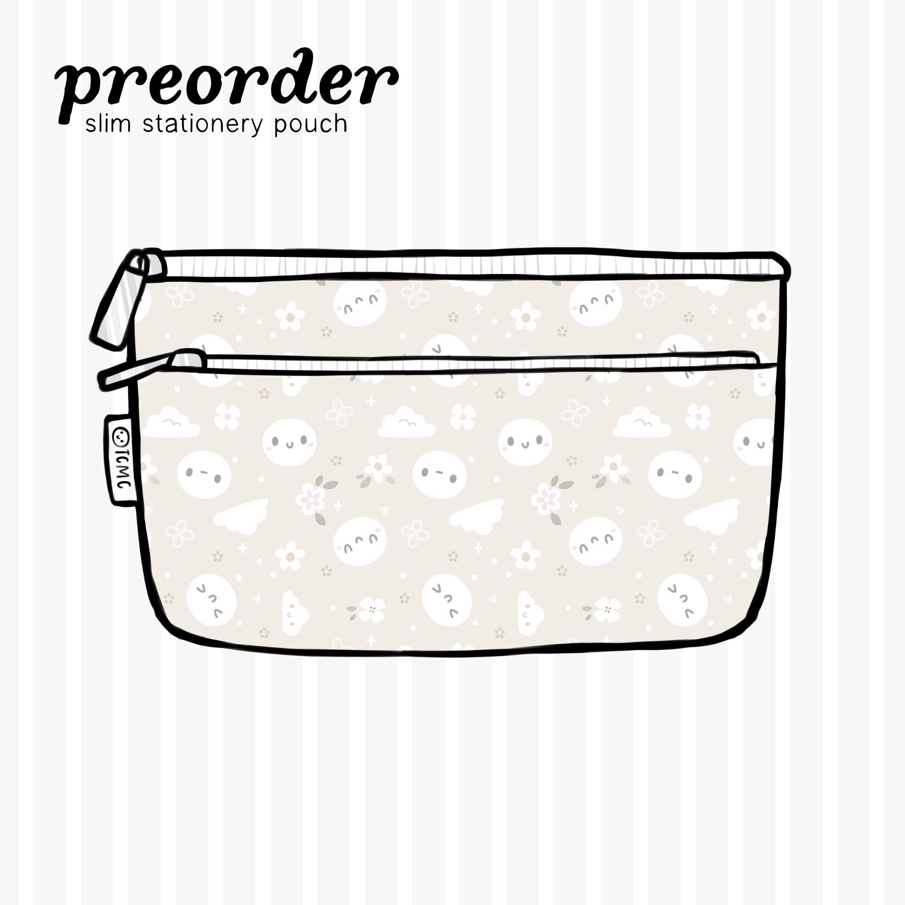 The Coffee Monsterz Co | Oxidized Potato Slim Stationery Pouch | JUNE PRE ORDER