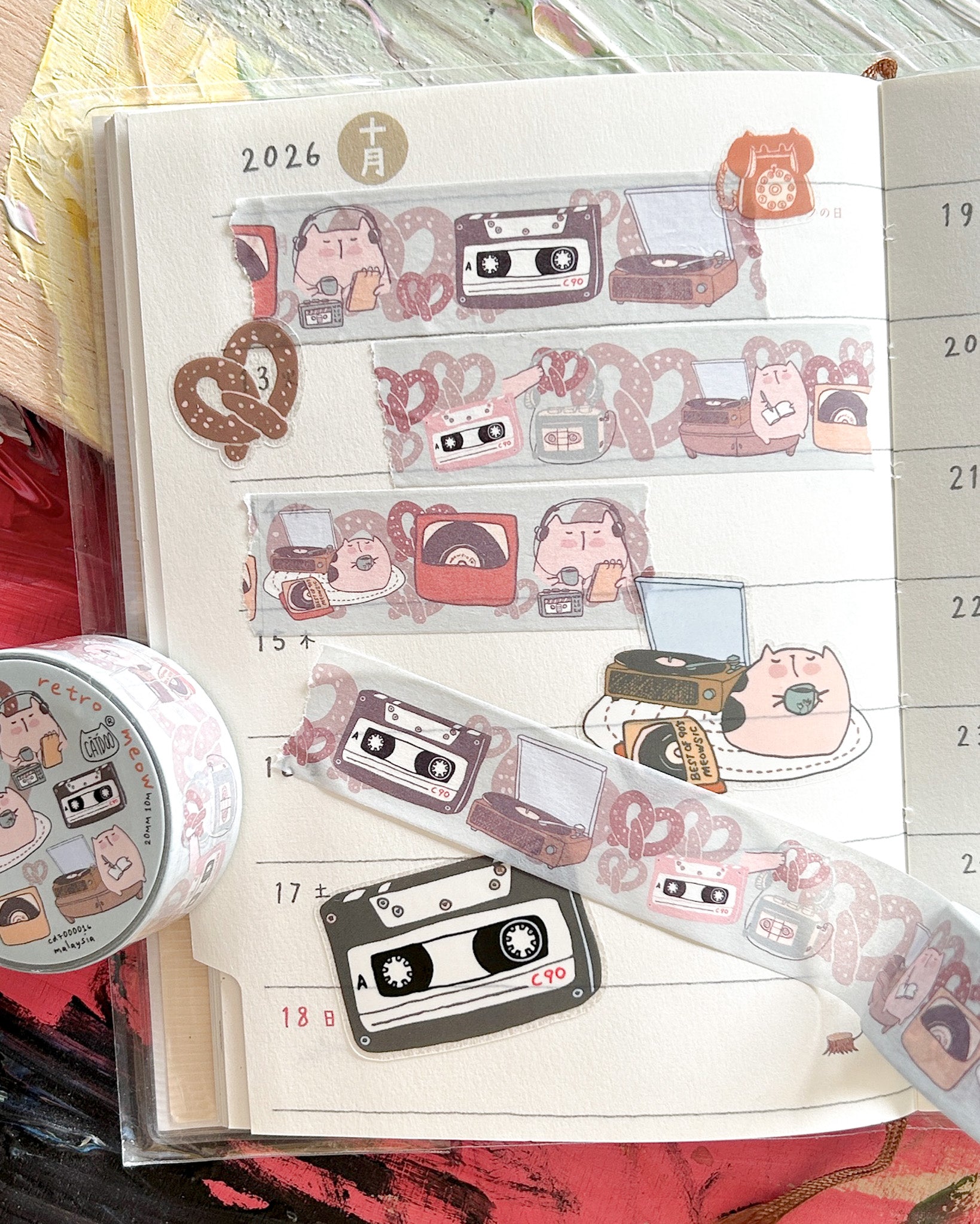 Catdoo | Retro Meow Washi Tape