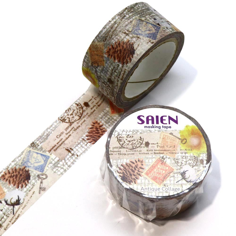 SAIEN | Antique Collage Washi Tape | UR-4009