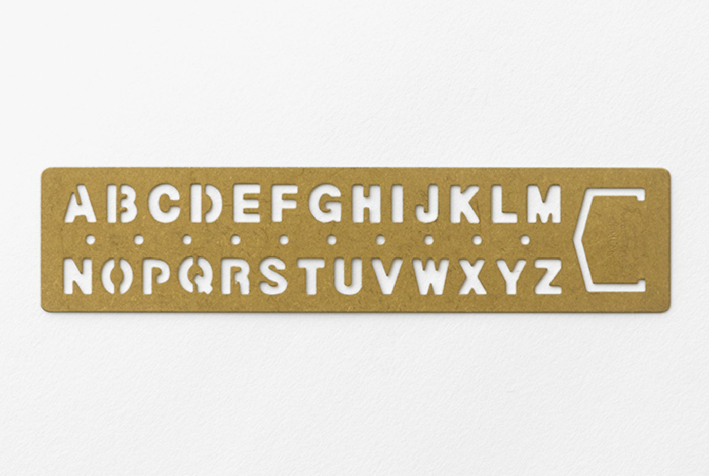 Traveler's Company | Brass Template Bookmark Alphabet