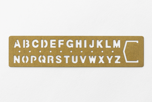 TRAVELER'S COMPANY | Brass Template Bookmark Alphabet