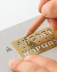 TRAVELER'S COMPANY | Brass Template Bookmark Alphabet