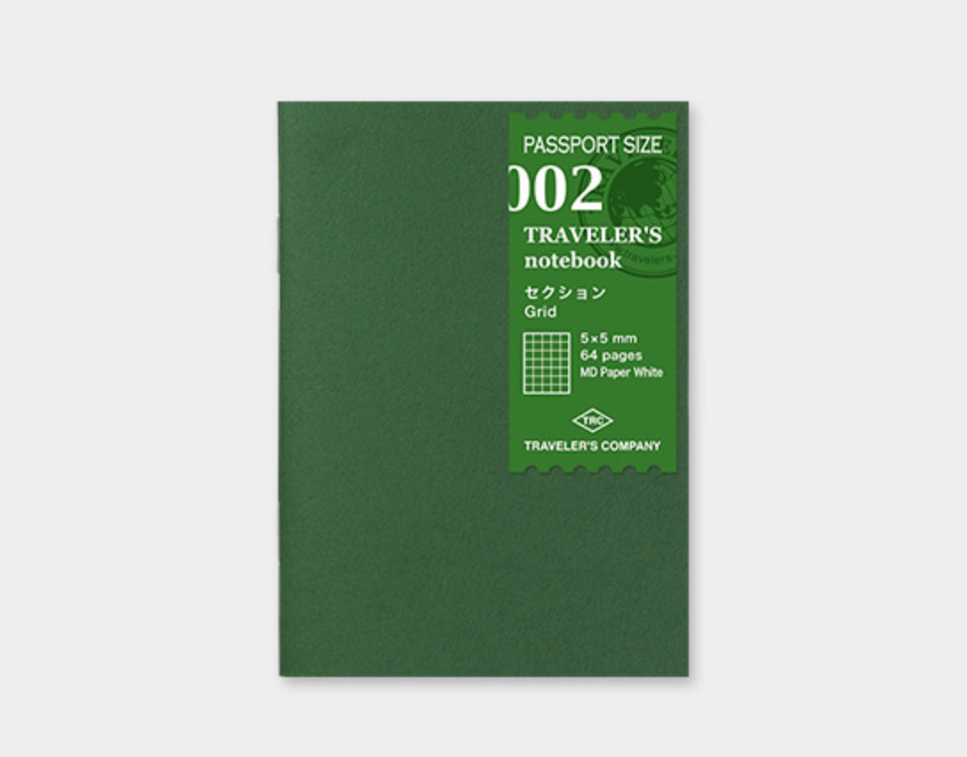 TRAVELER'S COMPANY | Passport Size Refill MD Paper Grid | P02