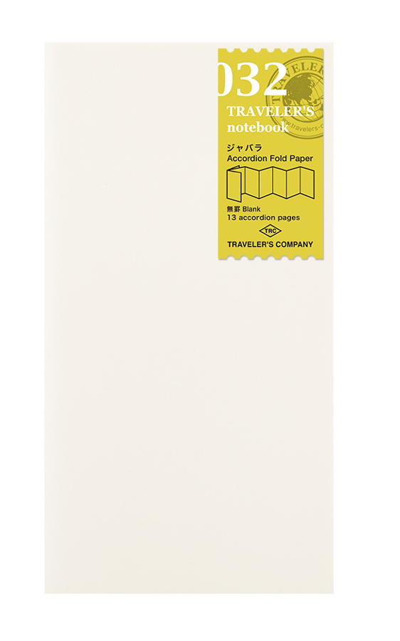 TRAVELER'S COMPANY | Standard Size Accordion Fold Paper | 032