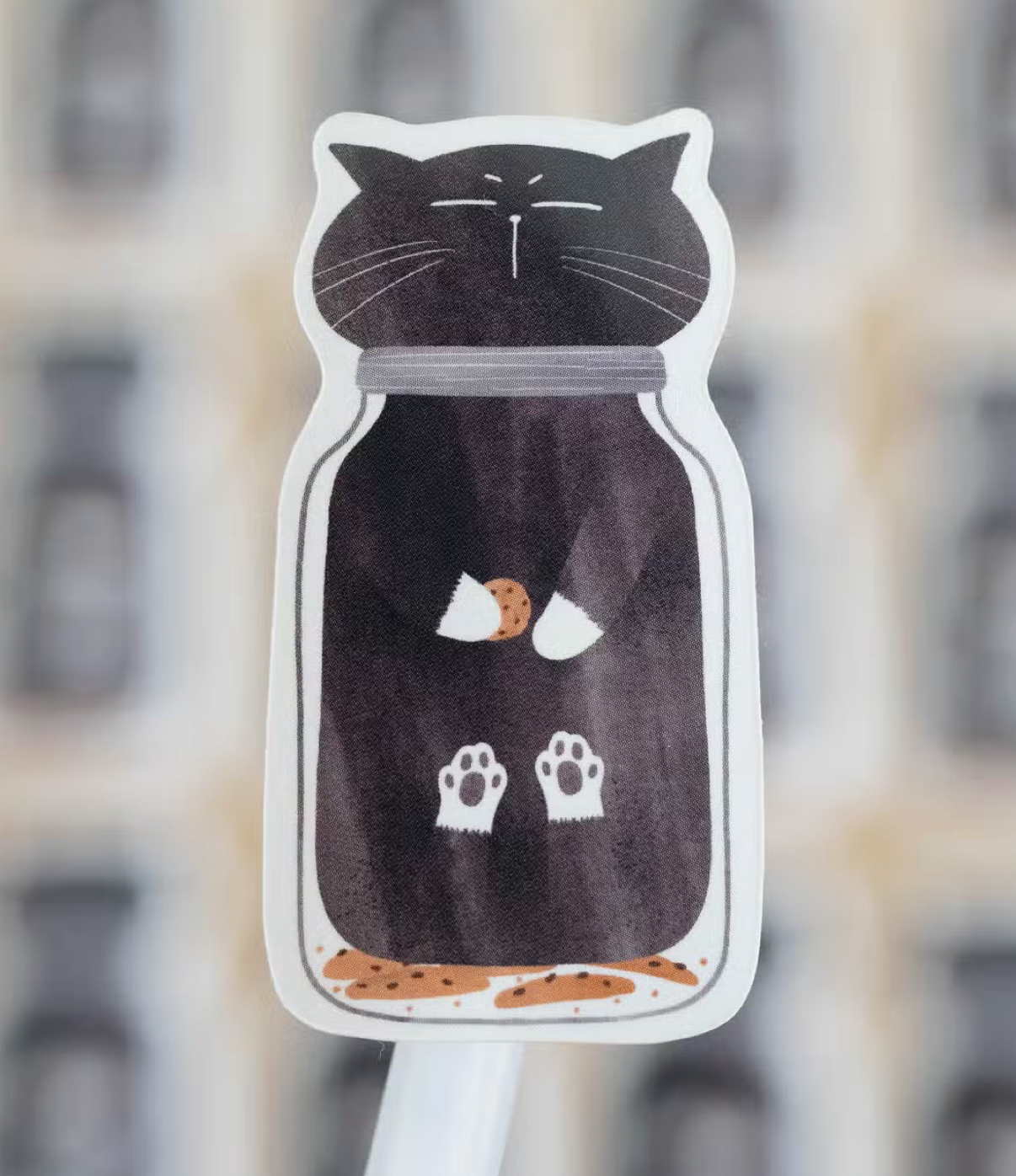 Moonariesillo | Cat in Cookie Jar  Sticker Die Cut